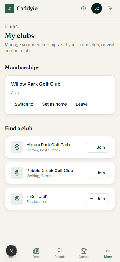 Play any club